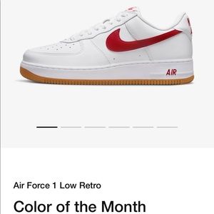 Men’s Air Force 1 Low Retro- University Red & White colorway